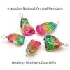 1Pc, Reiki Healing Crystal Pendant, Boho Colourful Energy Natural Stone Irregular Gems Charms for Jewelry Making DIY Unisex Necklace Decor Accessories