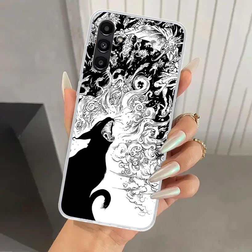 Witch And Cat Colorful Cute Phone Case for Samsung Galaxy A17 A16 A37 A26 A36 A57 A56 A15 A25 A35 A55 A14 A24 A34 A54 A13 A23 A3