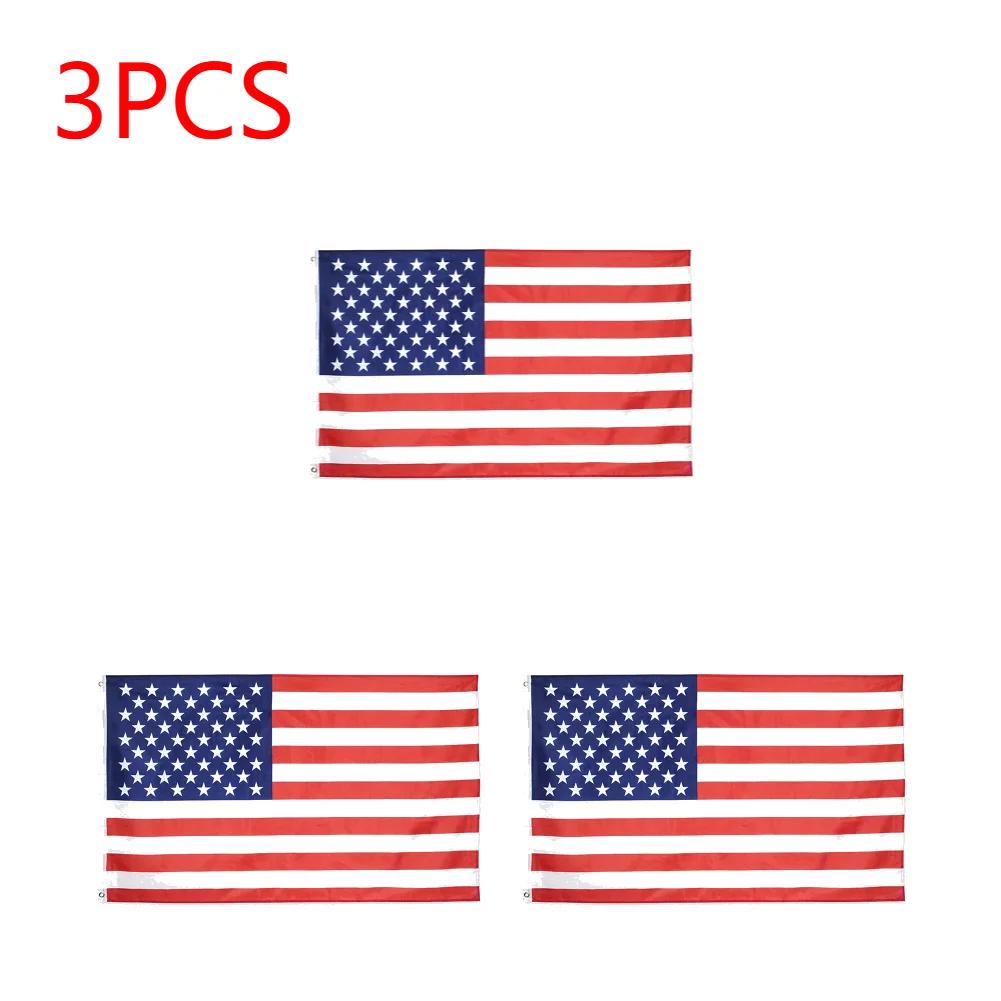 90x150cm Embroidered American Flag Independence Day Flag Outdoor USA Flag Waterproof Polyester Flag for US National Holidays