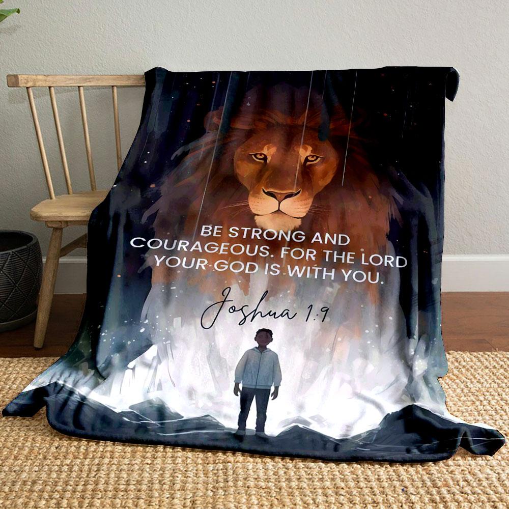 

Lion Scripture Blanket Printed Blanket for Living Room Bed Couch lunch break Soft Cozy Blanket for Friend s festival Gift 80cm x 120cm