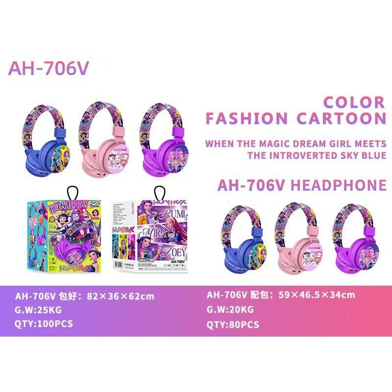 AH-706V Hexenjäger Cartoon-Headset Niedliches Kinder-Headset Stereo-Bluetooth-Headset