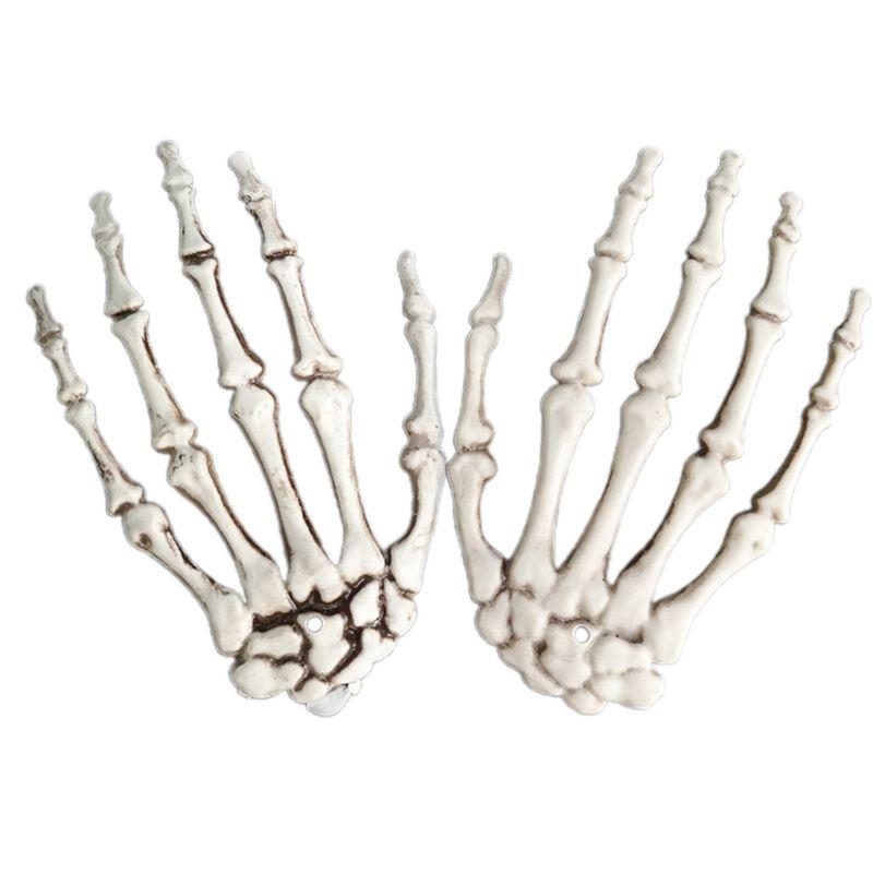 Plastic Hand Skeleton Model Terror Scary Props Halloween Hands Skeleton Decoration Fake Hand Bone Accessories A