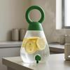 Dispenser Bevande a Goccia Manico Verde Caraffa Trasparente per Tè Freddo con Rubinetto