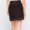 Vans Letter Embroidery Half-Zip Comfortable Casual Skirt Women Skirts Black VN0A4OTGBLK