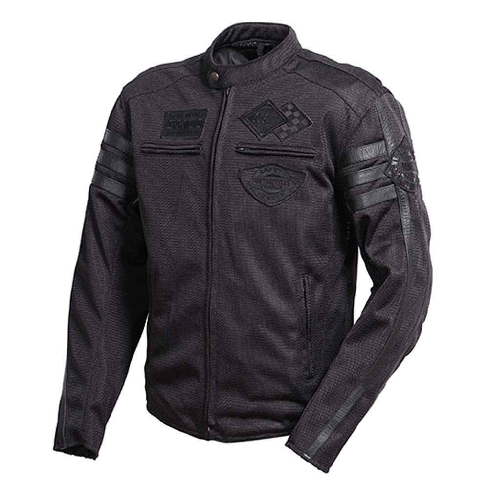 

Degner Textile Full Mesh Jacket with standard and chest Size shoulder, elbow, back, protectors. Black, L, 21SJ-10. чёрный