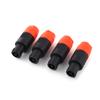 4PCS NL4FC Male Plug Speaker Audio Cable Cord Adapter Male Plug Connector Orange