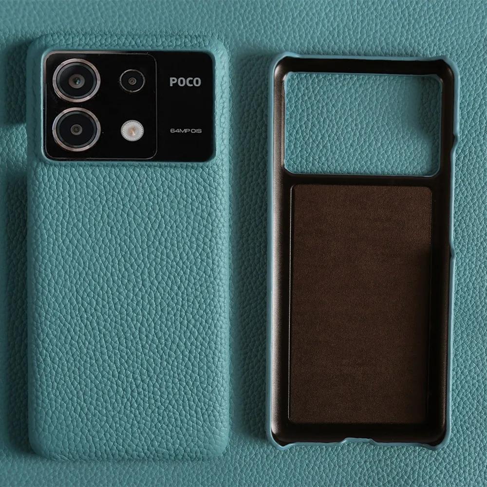 Etui do POCO F8 Ultra Biznesowe Pokrowiec ze Skóry Naturalnej Do Poco F7Pro POCO X6 M5 M6Pro X4Pro F2Pro Tylna Klapka Odporna na Wstrząsy Fundas