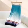 Women's Gradient Pleated Midi Skirt: Classic A-Line Slimming Design for Spring & Summer