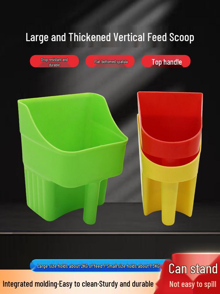 Stainless Steel Automatic Weighing Feed Scoop for Pig, Duck, and Goose Farming Green Plastic