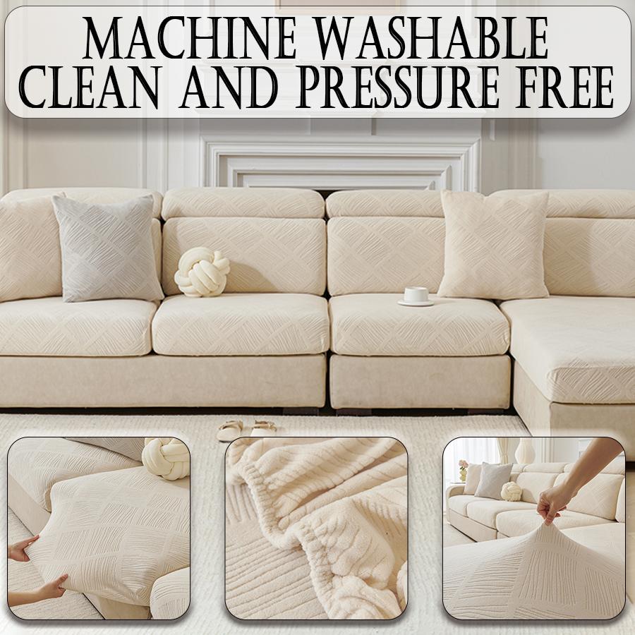 Sofa Seat Cushion Cover for Living Room Jacquard Thicken Stretch Removable Washable Sofa Cover Pets Kids Furniture Protector