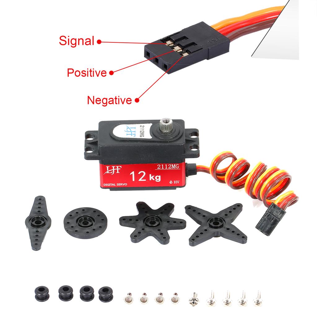 12 Kg RC Digital Servo, High Torsion Metal Gear Large Torsion Gear