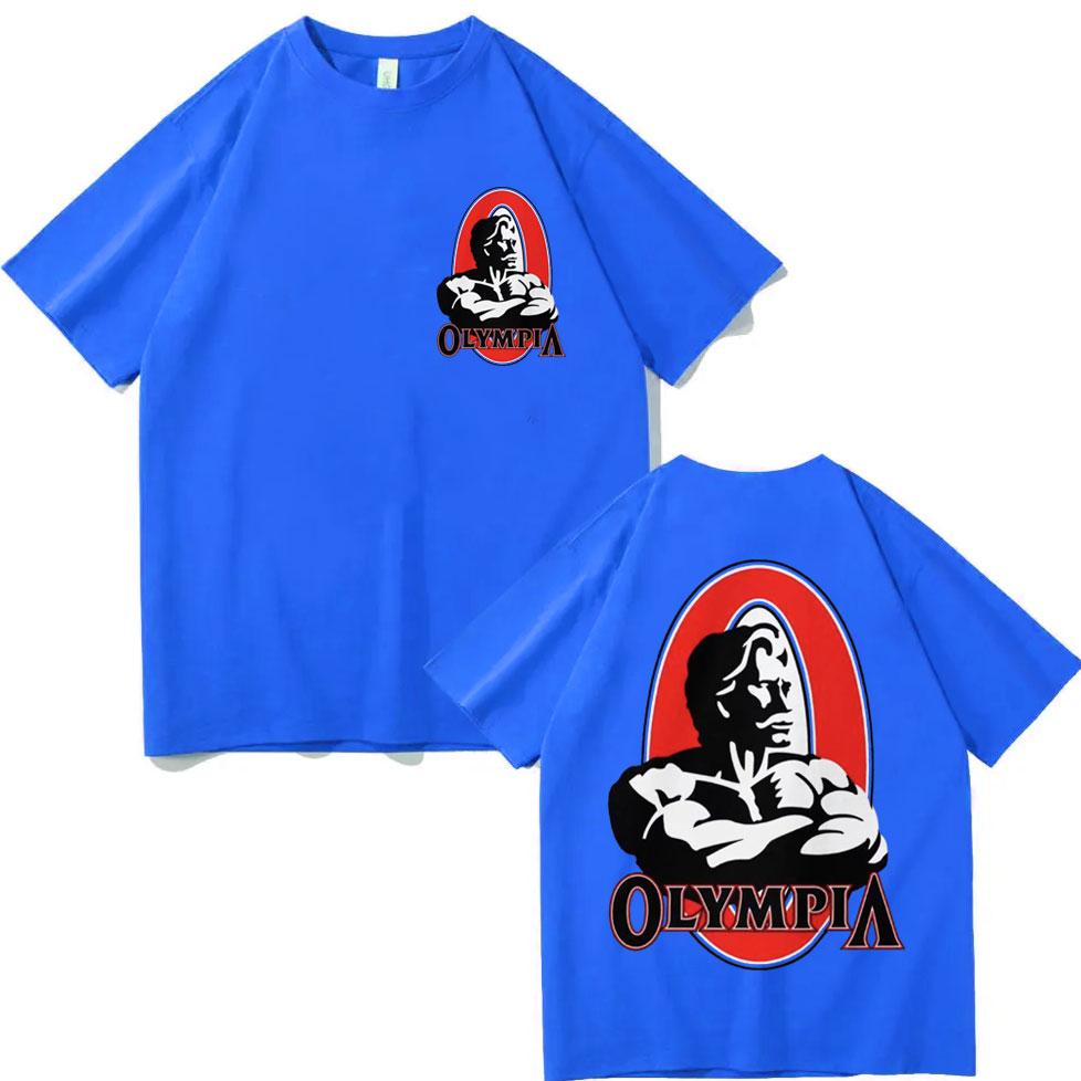 Olympia Fitness Graphic T Shirts High Quality Fashion Oversized Tshirt Men Women Casual Cotton Short Sleeve Tshirts Streetwear