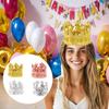 1pc Inflatable Gold Crown Foil Balloons Adult Happy Birthday Hat Cap King Toy Party Decoration  Supplies