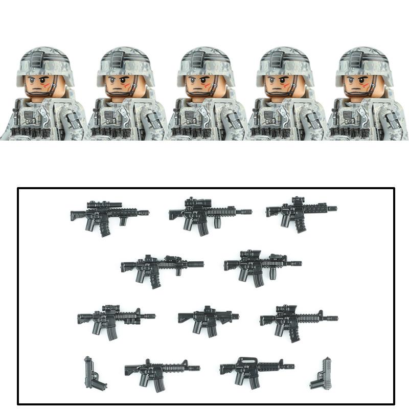 City Army Figures Building Blocks Russia Army Soldiers Weapons Special Combat Uniform Shield Combat Vests Shields Brick Toys