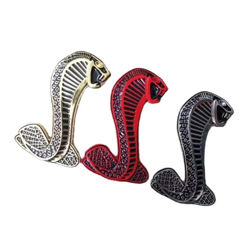 1Pc Metal Snake adder Badge Sticker Car Front Grille Side Fender Rear Trunk Emblem Decal Styling Accessories