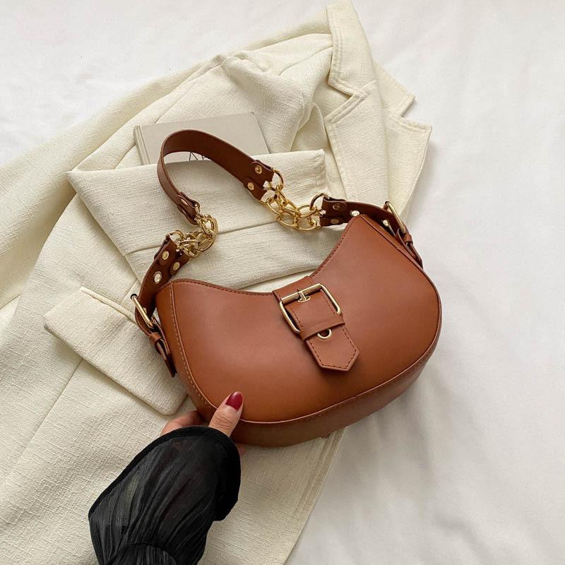 Stylish Pu Crescent Bag For Women With Chic Design And Versatile Color Options
