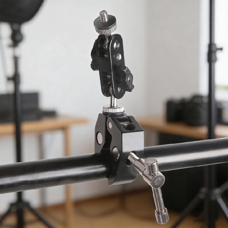 Multipurpose Aluminum Alloy Clamp Adapter For Bike Motorcycle Fishing Rod And Studio Background Mounting