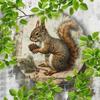 Metal Wall Art Vintage Squirrel Pinecone Rustic Home Decor 8x8 Inch
