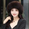New Women Winter Luxury Knitted Real Mink Fur Bomber Hat Natural Warm Fox Fur Cap Girls Quality Soft 100% Genuine Mink Fur Hats
