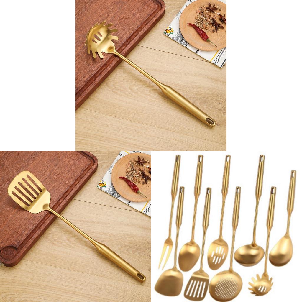 Conjunto de Utensílios de Cozinha em Aço Inoxidável Com Resistência a Altas Temperaturas Para Entusiastas da Culinária Doméstica