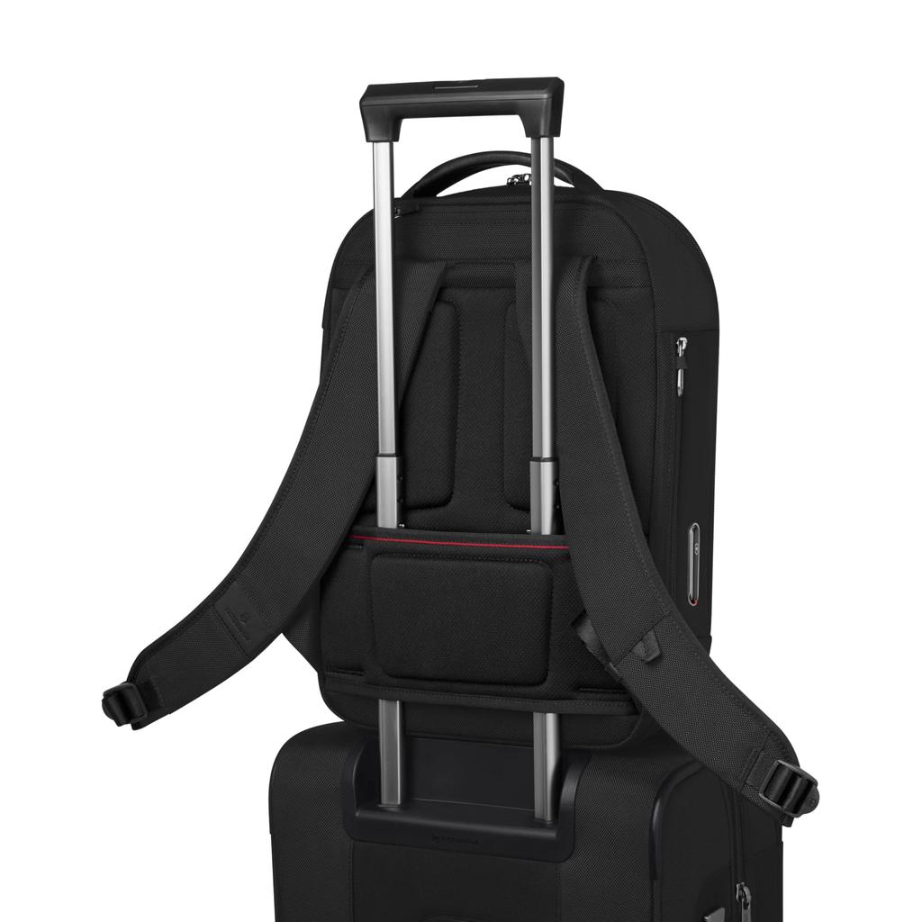 Victorinox Werks Traveler Compact Backpack with Expandable Laptop and Tablet Antibacterial Perfect for Business and Black 7.0 Storage, 14-inch 11-inch