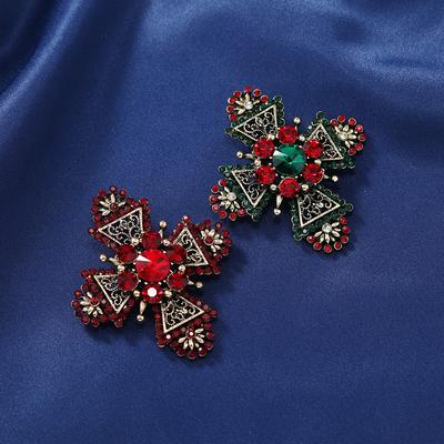 Geometrische Strassbrosche Herren- und Damenanzug Kreuz Vintage Korsage Bekleidungszubehör