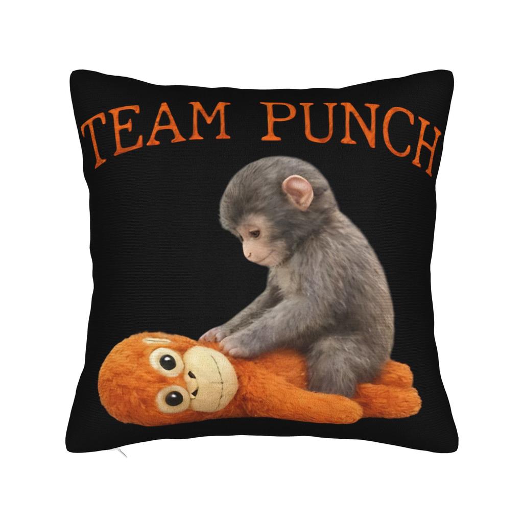 Pillow Case Baby Monkey Punch Cute Monkey Punch Comfy Pillow Cover For Office Car Home Decor Retro Trendy Pillowcases