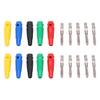 Ailgely 4mm Banana Plug Male Stackable Plugs with Soft 10 Pack 1000V 32A for Audio Pure Copper Nickel PVC Insulated High Resistance To Screw 5 Colors