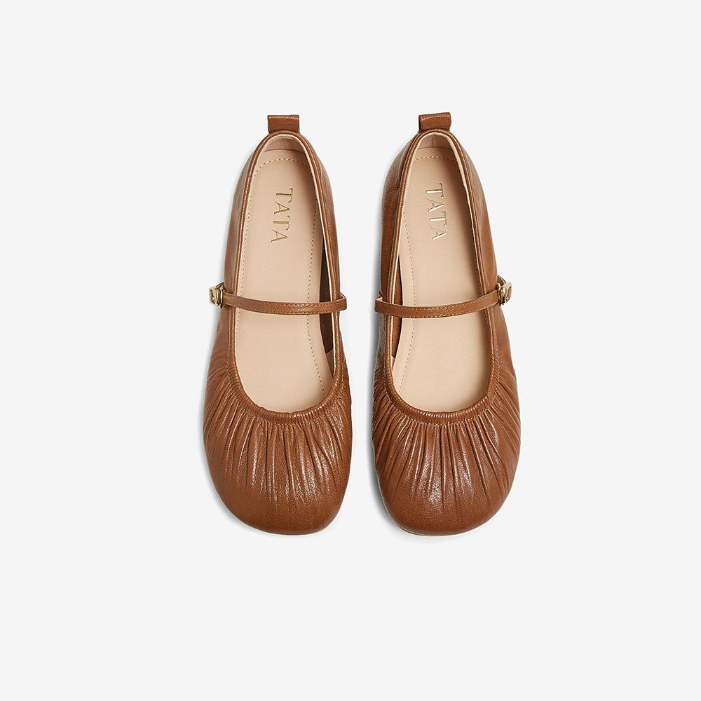 TATA/He She 2025 Spring Shopping Mall Same Style Shallow Mouth Feminine Mary Jane Shoes
