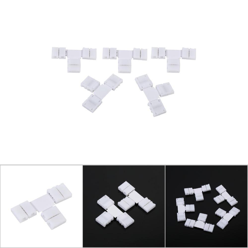 5 Pack T Shape X Shape LED Strip Connector 4 Pin LED Connector RGB LED Strip Connector  DIY Lighting