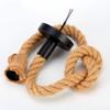 Industrial Retro Hemp Rope Pendant Lamp with E27 Base, Single/Double Head Chandelier for Bar or Restaurant Decor