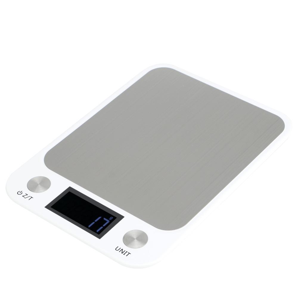 White SIlver Food Scale ABS Stainless Steel Top Baking Scale Digital Kitchen Scale  Home Kitchen