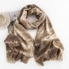 New Leopard Print Women's Scarf High End Soft and Warm  Imitation Cashmere Printed Tassel Scarf Dual Use Shawl