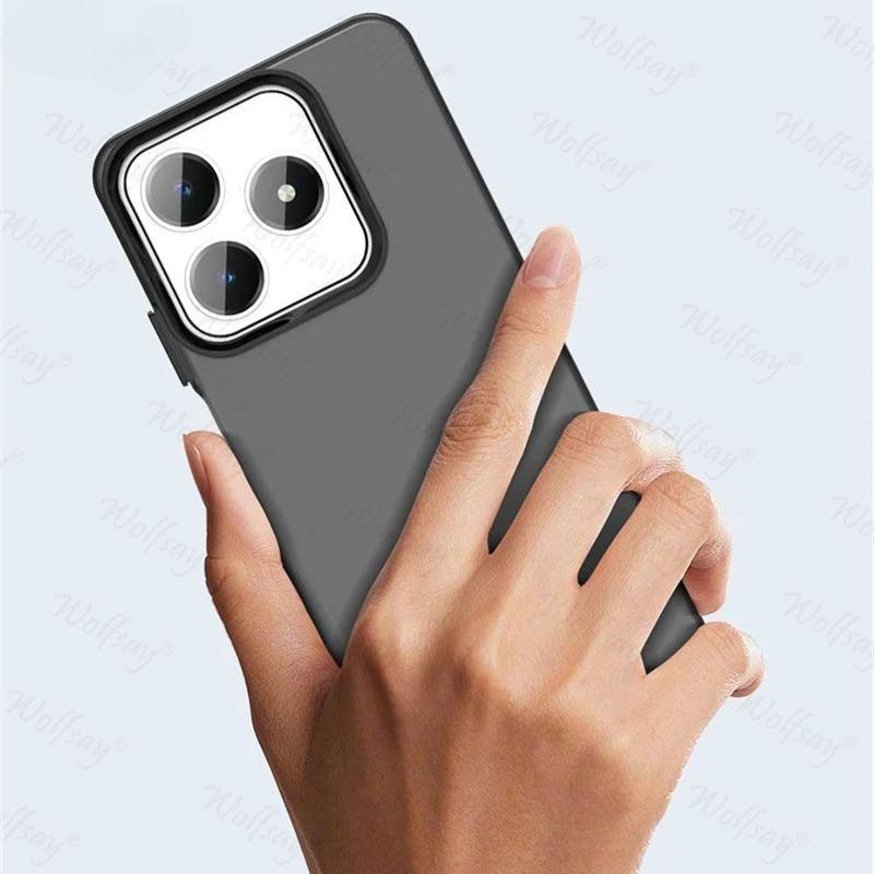 Anti-Drop Candy Color Phone Case For Realme C61 Matte Transparent Full Back Case For Realme C61 C63 Cover For Realme C61 Case