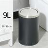 Stainless Steel Trash Can Shake Cover Home Bathroom Kitchen Living Room Flip Light Luxury with Gold Large