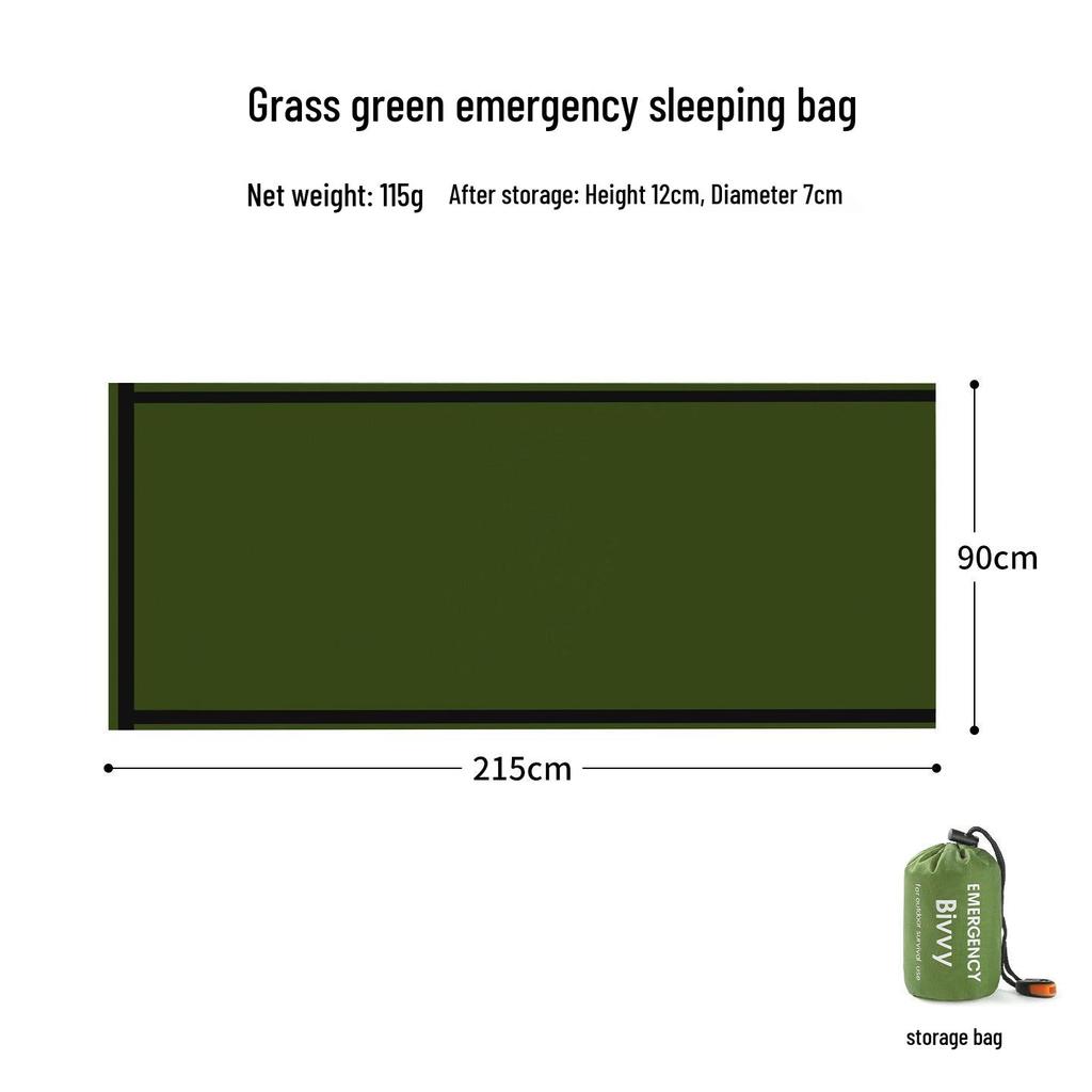 Orange Emergency Aluminum Sleeping Bag with Storage – Cold Protection & Disaster Relief