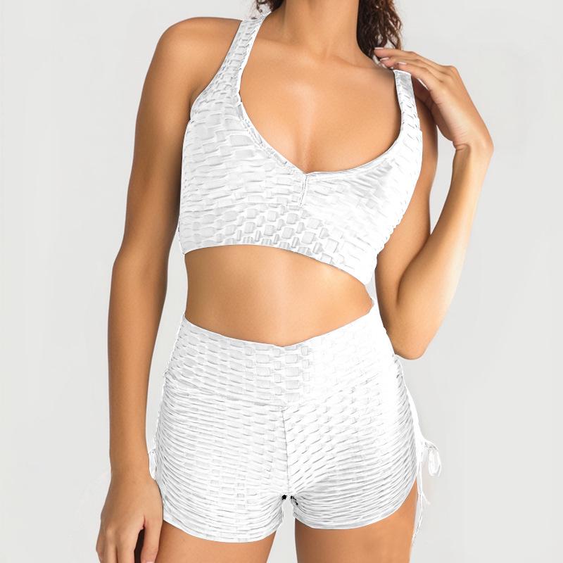 Cross-Border Yoga Shorts & Sports Bra Set - High Waist, Hip Lift, Women's Fitness Apparel