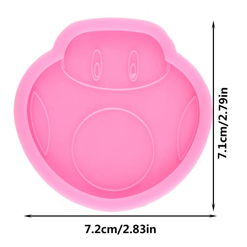 Soppsjokoladeform Soppsilikonformer Kakepyntverktøy Cupcake Topper Godteri Sjokoladegummipastaformer