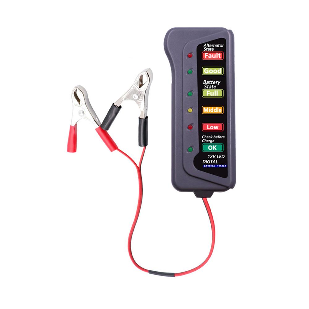 12V Battery Tester Automobile Motorcycle Battery Car Battery Testers LED Lights Display Car Diagnostic Tool Auto Battery Tester чёрный