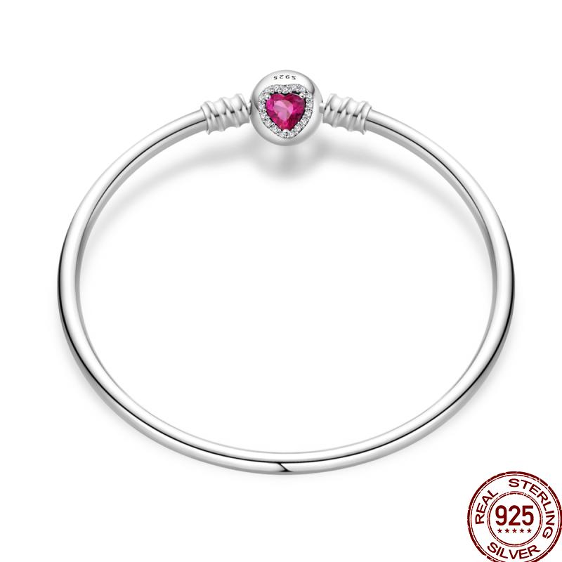 100% Silver Bracelet Fit Original Design Beads Charms DIY Jewelry Making Dazzling CZ Chain Bracelet For Women