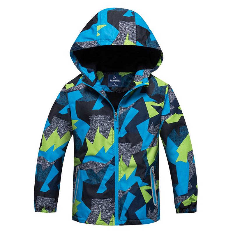Buy Children's Camouflage Jacket Plus Velvet Windproof and Waterproof