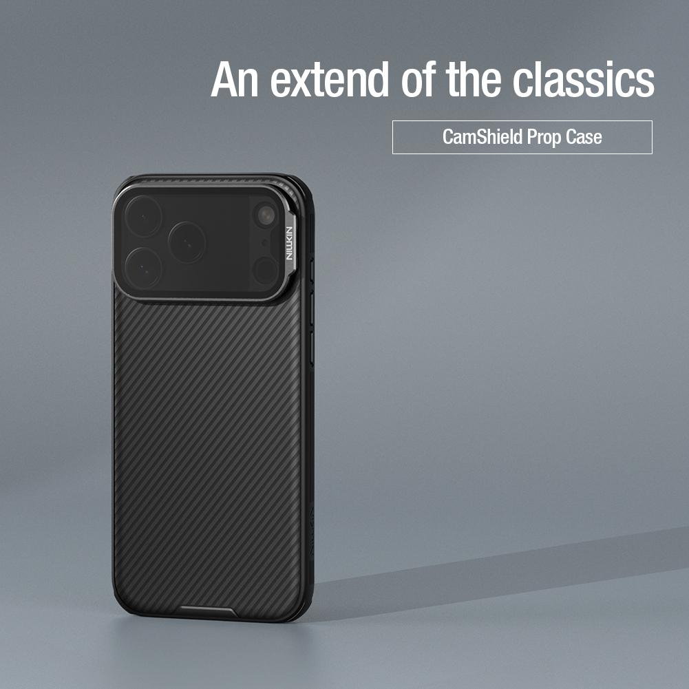 Nillkin para iPhone 17 Pro Max / 17 Pro Capa CamShield Prop Tampa da Câmera Suporte Transparente Capa Traseira Capa de Celular