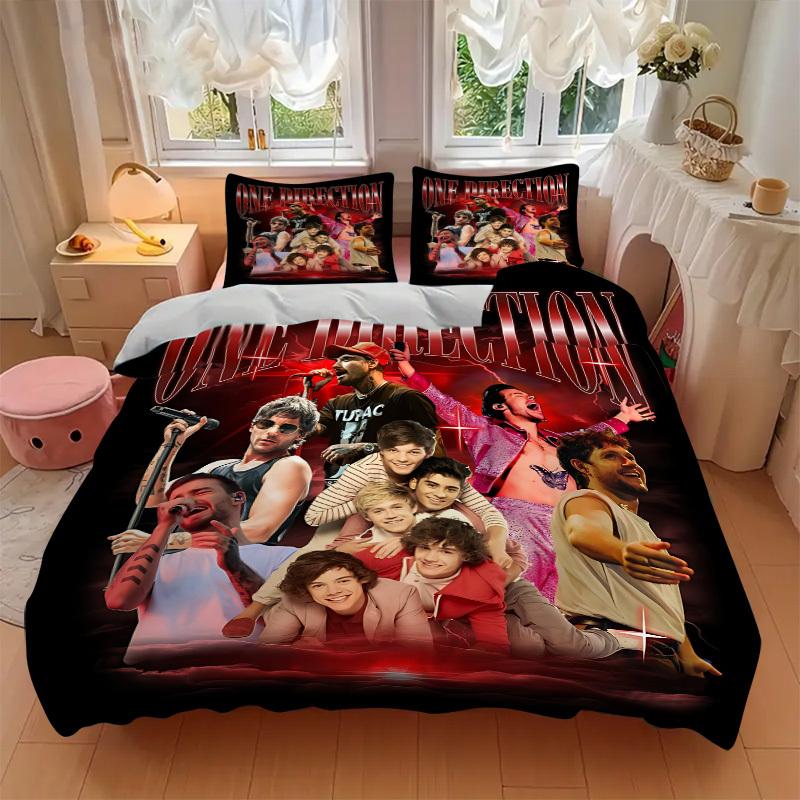 3pcs One Direction Duvet Cover Set, Includes 1 Duvet Cover and 1/2 Pillowcases (No Insert) yy251104255