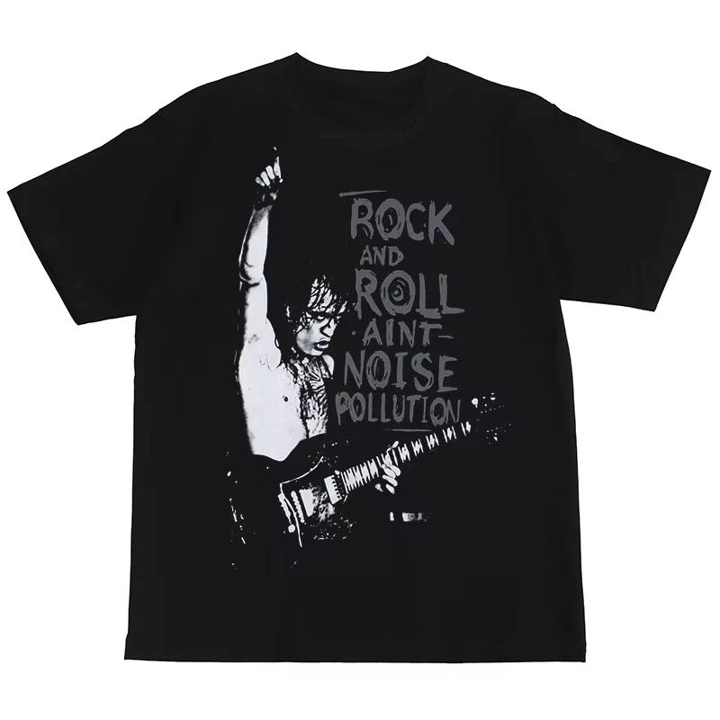 

Летняя модная тенденция 2025 года, новая футболка с коротким рукавом из хлопка с принтом в стиле хип-хоп, панк, Nirvana, ACDC American Street XXXXL