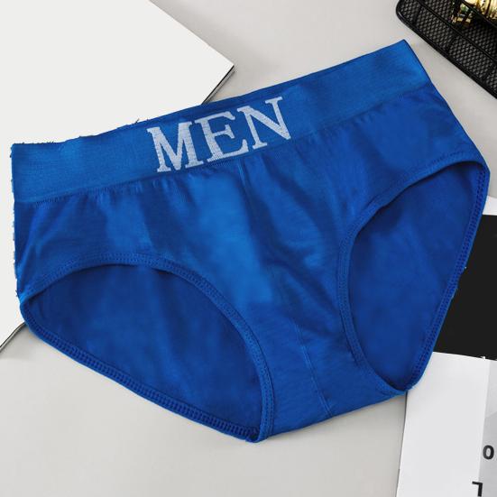 Men Briefs Letter Low Waist Alphabet Waistband Stretch Close Fit Sexy Seamless Panties