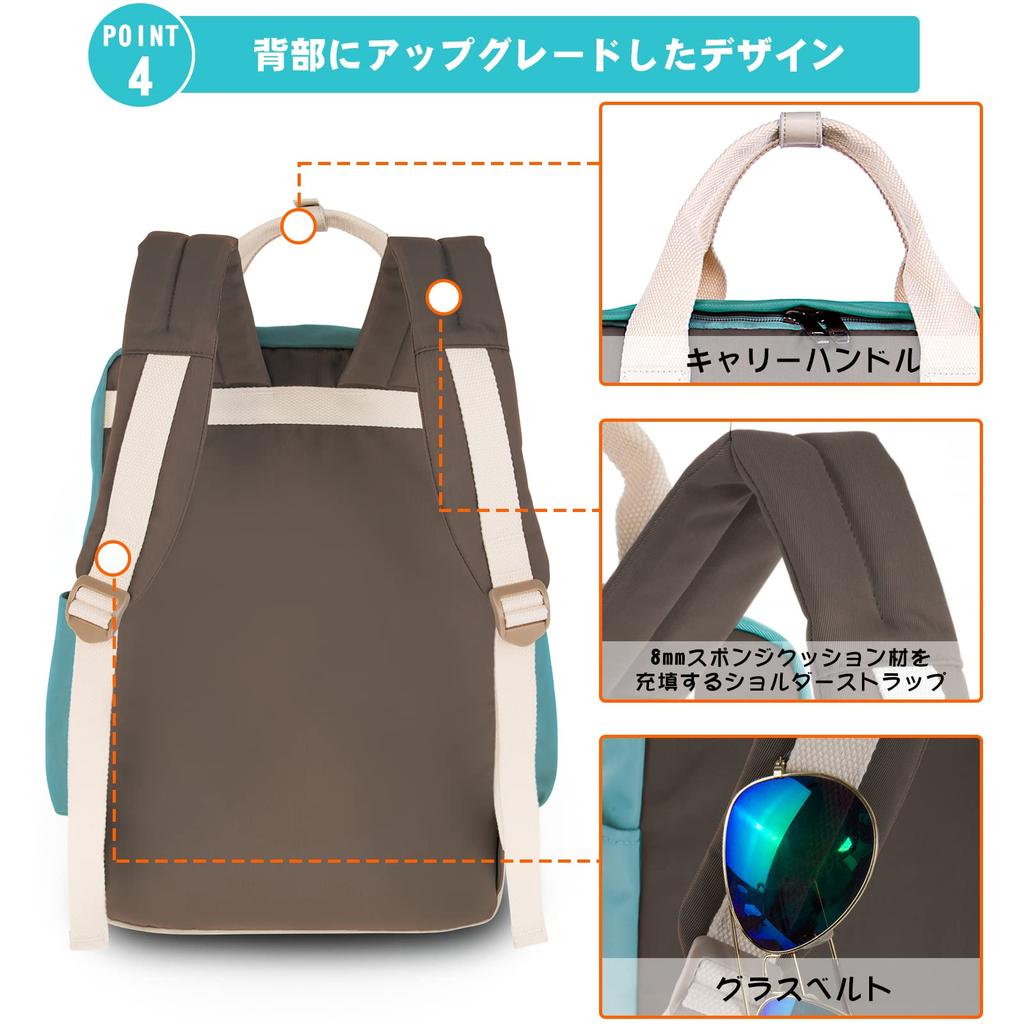 Süßer Rucksack Schule Zoll PC Groß Schule Mittelschule Oberschule Grün [lovvento] Damenrucksack, Rucksack, Pack, Schüler, Frauen, Stilvoll,