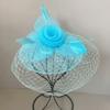 Bride Headdress Vintage Style Fascinator Hat Feather Mesh Sweet Bow Veil Hat Exquisite Elegant Fancy Flower Headband Tea Party