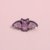 Purple Adorable Bat Alloy Brooch Charming Cartoon Design Perfect For Giving Gift