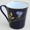 Koransha Arita ware mug, 260ml, featuring gorgeous small roses on a blue background, also known as royal blue. Made in Japan by Enver Helluk.