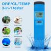 Portable Water Quality Tester Function 3 In 1 Tester ORP/CL/H2/TEMP Meter LCD Digital Water Detector for Drinking Water Pool
